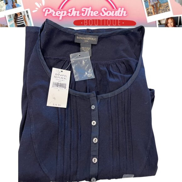 🖤 Banana Republic Pintuck Button-Down Shirt | Size S | NWT 🖤 - Picture 2 of 8